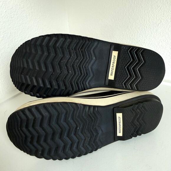 SOREL Waterproof Winter Boots Black Faux Shearling Women Size 11 Snow Mountain - Picture 4 of 7